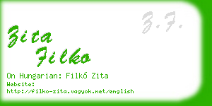 zita filko business card