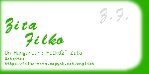 zita filko business card